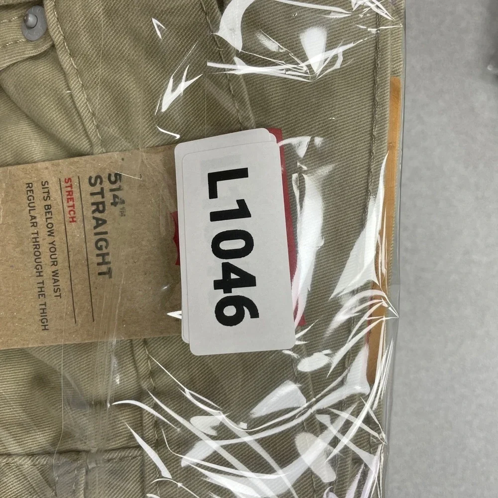 NEW Levi's 514 Men's 30x29 Straight Twill Pants Khaki Stretch